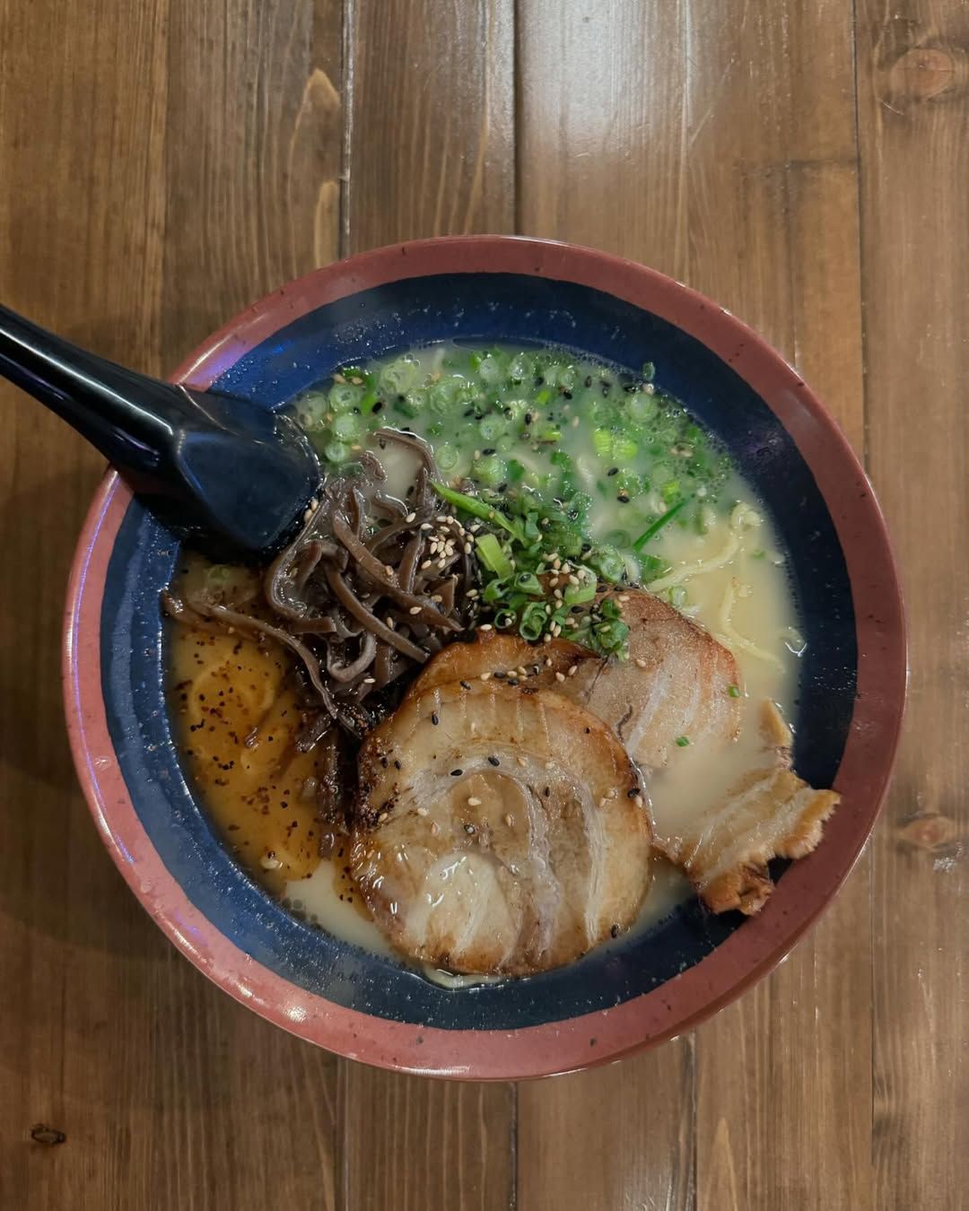 Sushi Sai House Ramen with chashu, green onion and kikurage